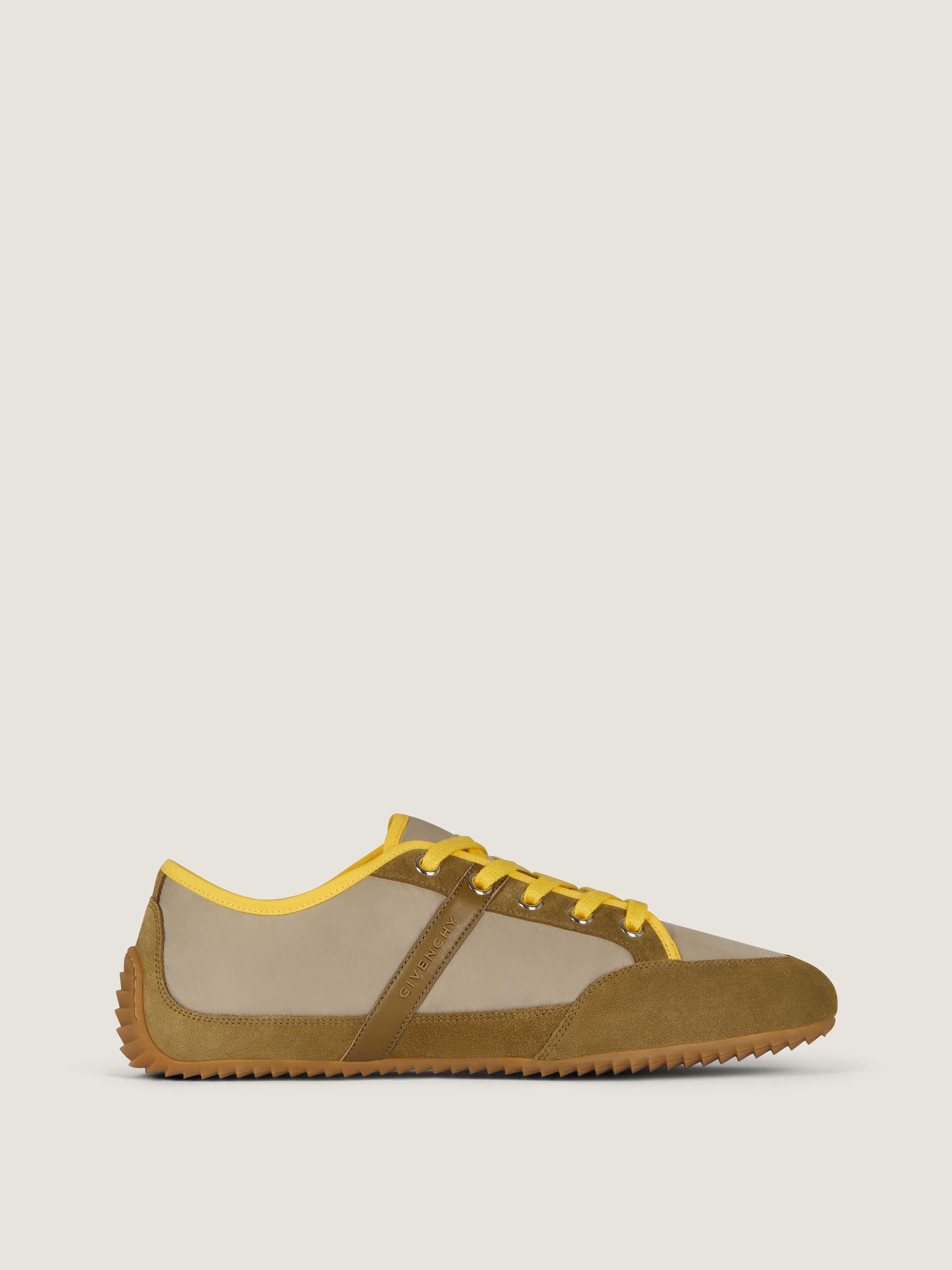 Slim sneakers in nylon and suede